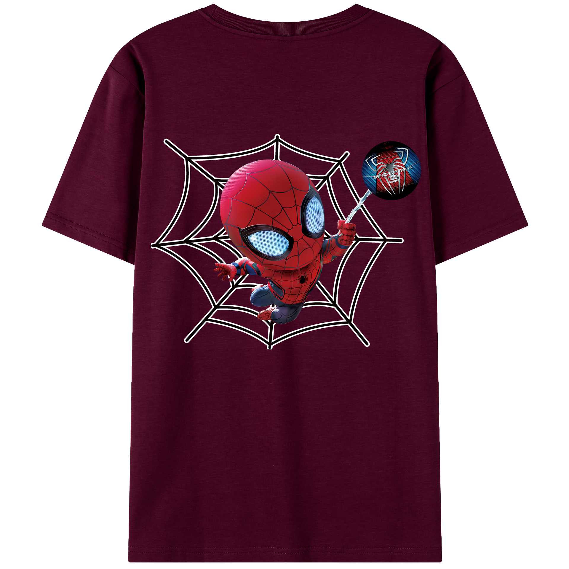 （画像用） Spider Man スパイダーマン レディース半袖Tシャツ(バックプリント)